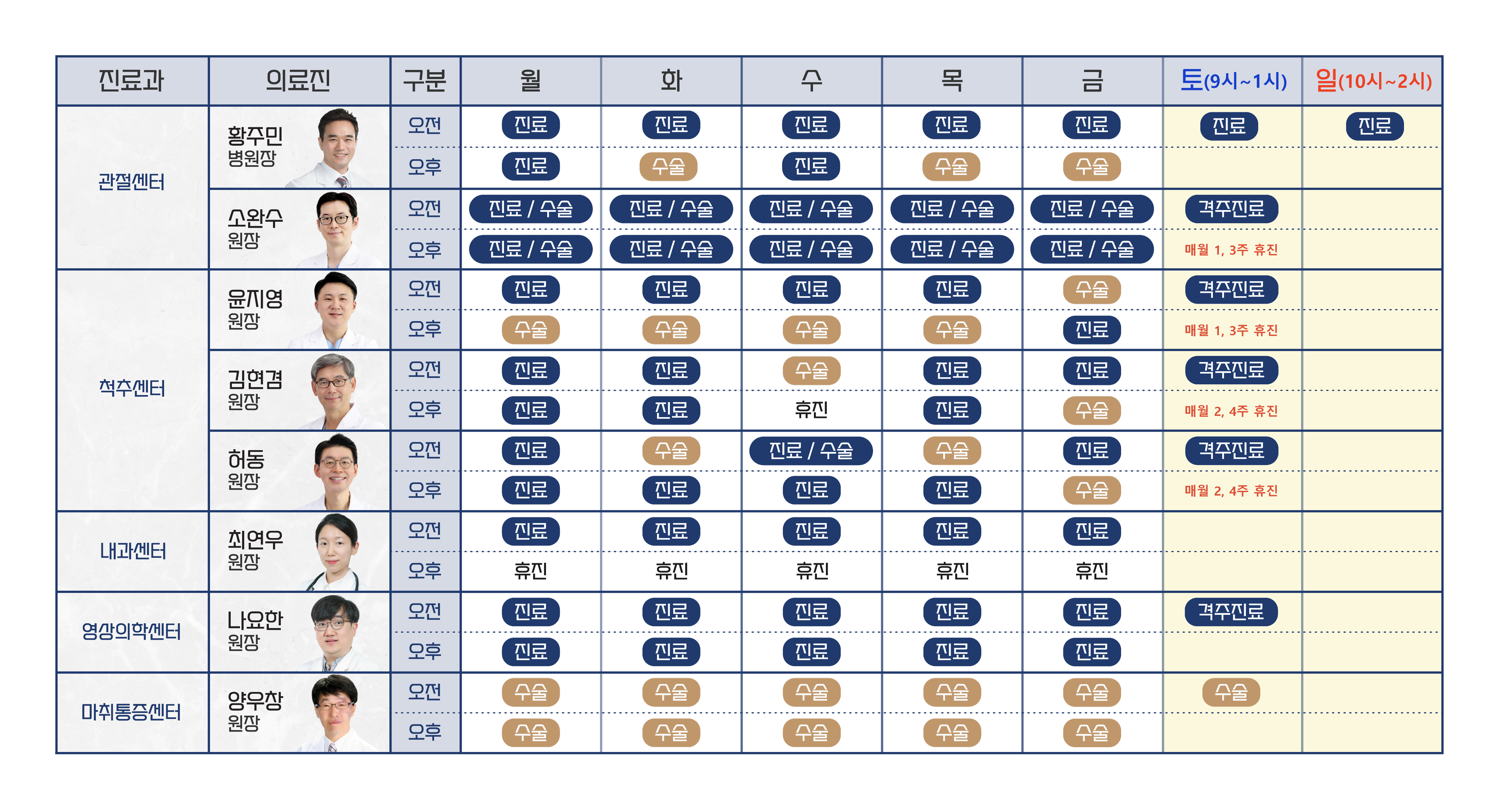 진료일정